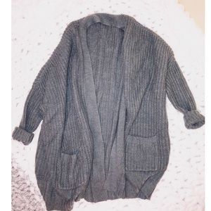 Gray cardigan
